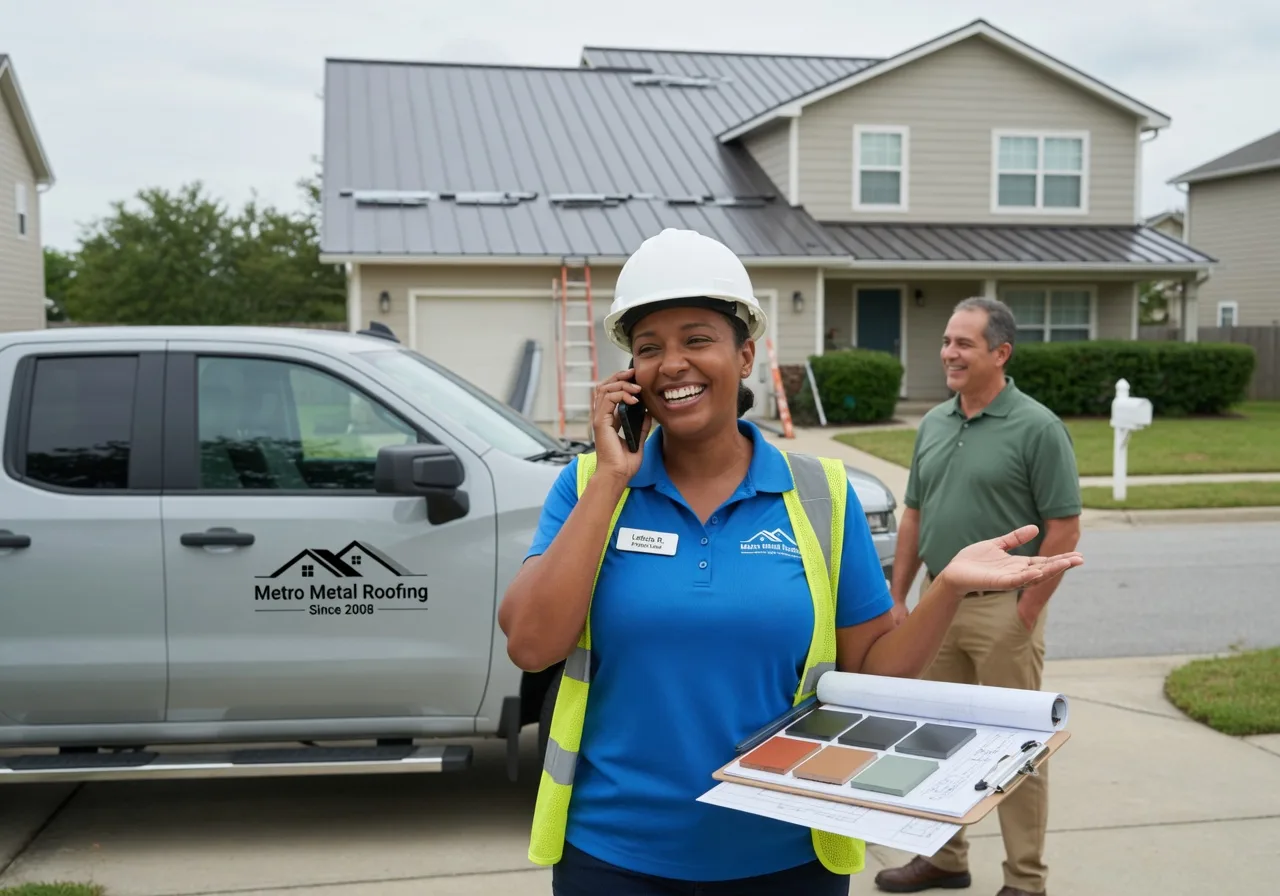 Storm Damage Metal Roof Repair in Rhodelia, KY